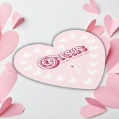 Jezus is mijn Valentijn Christelijk Schattige hart Kartonnen Onderzetters