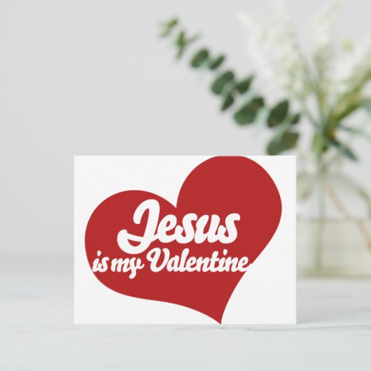 Jezus is mijn Valentijn Feestdagenkaart (Staand voorkant)