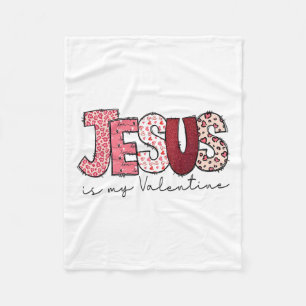 Jezus is mijn Valentijn Godsdienst Christelijk Val Fleece Deken