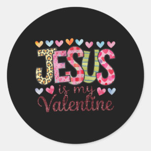 Jezus is mijn Valentijn Godsdienst Christelijk Val Ronde Sticker