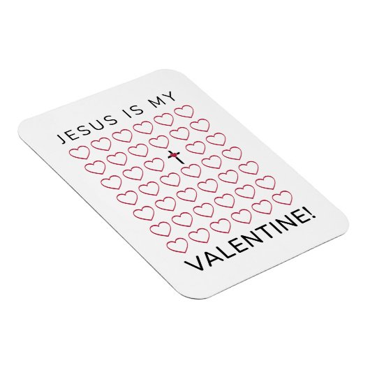 Jezus is mijn Valentijn harten kruis Magneet (Rechterzijde)