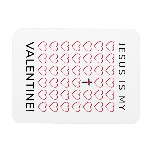 Jezus is mijn Valentijn harten kruis Magneet (Horizontaal)