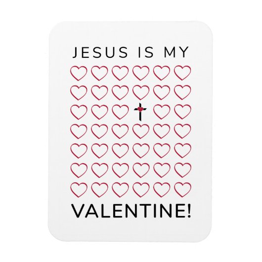 Jezus is mijn Valentijn harten kruis Magneet (Verticaal)