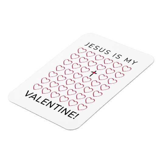 Jezus is mijn Valentijn harten kruis Magneet (Linkerzijde)
