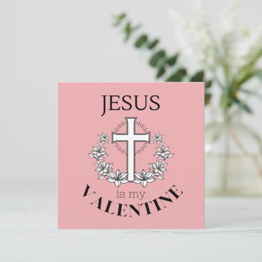 Jezus is mijn Valentijn Kaart (Staand voorkant)