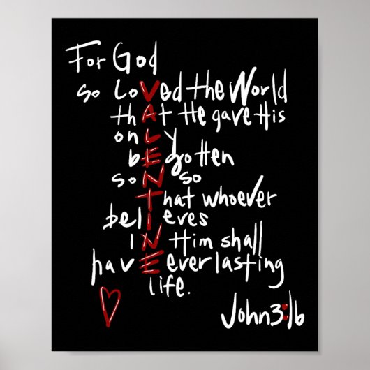 Jezus is mijn Valentijn, omdat hij zo van de werel Poster (Voorkant)