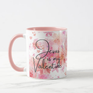 Jezus is mijn Valentijn Roze Religieuze Roses Mok