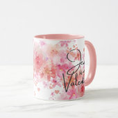 Jezus is mijn Valentijn Roze Religieuze Roses Mok (Voorkant rechts)
