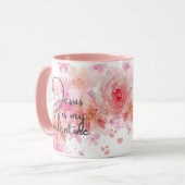 Jezus is mijn Valentijn Roze Religieuze Roses Mok (Voorkant links)