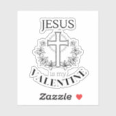 Jezus is mijn Valentijn Sticker (Vel)
