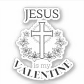 Jezus is mijn Valentijn Sticker (Voorkant)