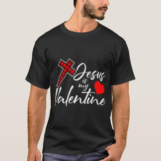 Jezus is mijn Valentijnsdag kool V-day geplakt kru T-shirt