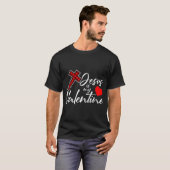 Jezus is mijn Valentijnsdag kool V-day geplakt kru T-shirt (Voorkant volledig)
