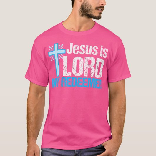 Jezus is mijn Verlosser Mooi Christelijk Kruis T-shirt (Voorkant)