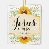 Jezus is mijn vreugde keramisch ornament (Links)