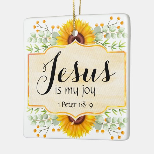 Jezus is mijn vreugde keramisch ornament (Links)