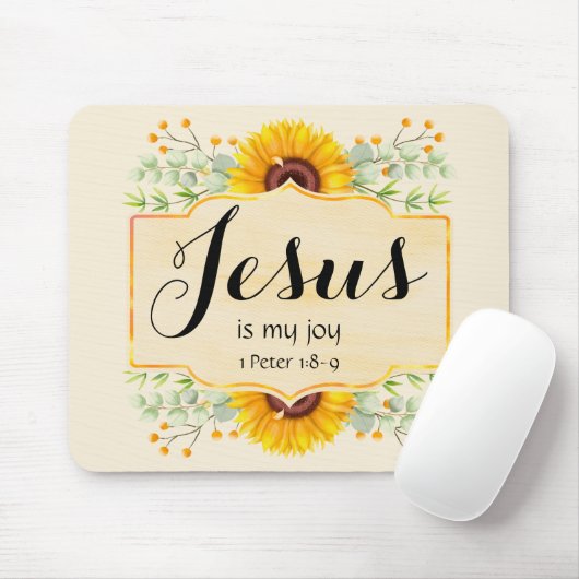 Jezus is mijn vreugde muismat (Met muis)