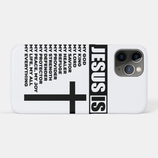 Jezus is m'n hele God Savior C Case-Mate iPhone Case (Achterkant (horizontaal))