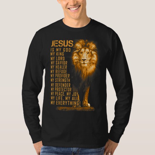 Jezus is m'n hele God Savior C T-shirt (Voorkant)