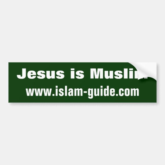 Jezus is moslim bumpersticker (Voorkant)
