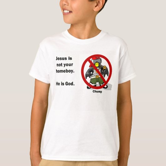Jezus is NIET je huisjongen. Kinder T-shirt (Voorkant)