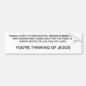Jezus is NIET Obama Bumpersticker (Voorkant)