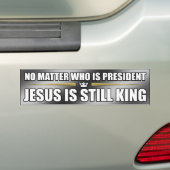 Jezus is nog steeds koning Bumpersticker (Op auto)