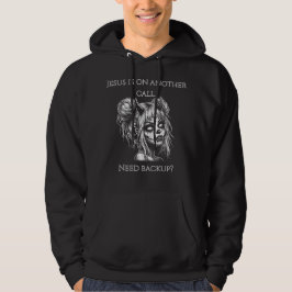 Jezus is op een andere telefoon – Succubus-back-up Hoodie