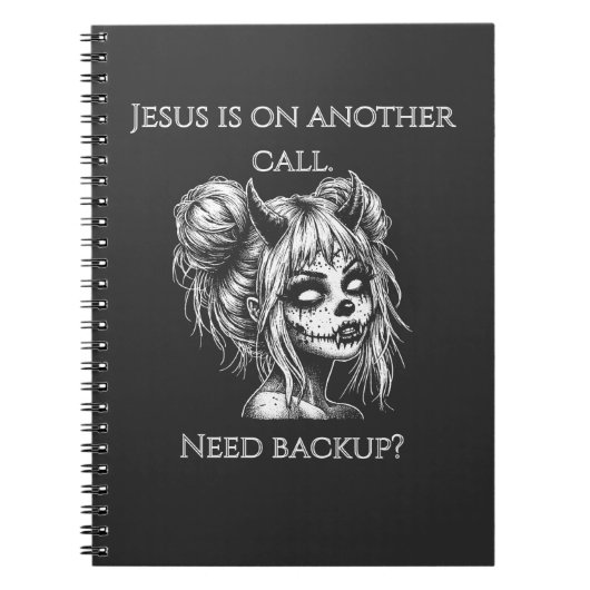 Jezus is op een andere telefoon – Succubus-back-up Notitieboek (Voorkant)