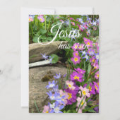 Jezus Is Opgestaan Christelijke Pasen Kerk Zondag Kaart (Achterkant)