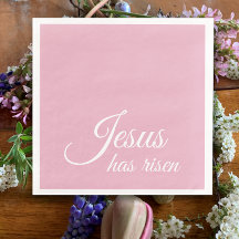 Jezus is opgestaan | Custom Roze Christelijk Pasen