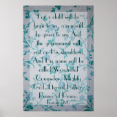 Jezus is prins van de vredelievende verzen Isaiah Poster (Voorkant)