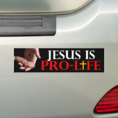 Jezus is pro-leven bumpersticker (Op auto)