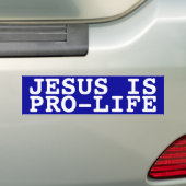 Jezus is pro-leven bumpersticker (Op auto)