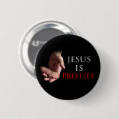 Jezus is pro-leven ronde button 5,7 cm (Voorkant /achterkant)