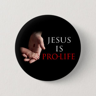 Jezus is pro-leven ronde button 5,7 cm