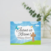 Jezus is Risen, Christelijke Pasen Feestdagenkaart (Staand voorkant)