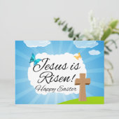 Jezus is Risen, Christelijke Pasen Kaart (Staand voorkant)