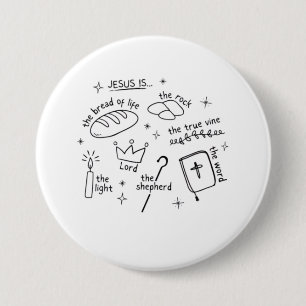 Jezus is.. ronde button 7,6 cm