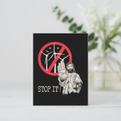 Jezus is tegen windenergie briefkaart (Staand voorkant)