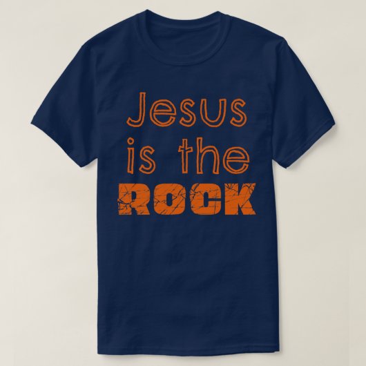 Jezus is vast als een steen t-shirt (Design voorkant)