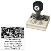 Jezus is verlosser in de wereld rubberstempel (Gestempeld)