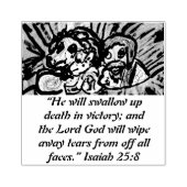 Jezus is verlosser in de wereld rubberstempel (Afrduk)