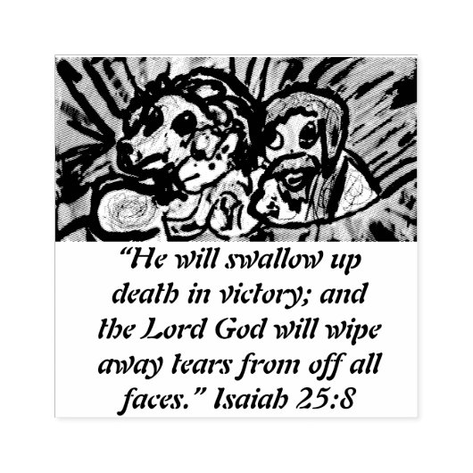 Jezus is verlosser in de wereld rubberstempel (Afrduk)