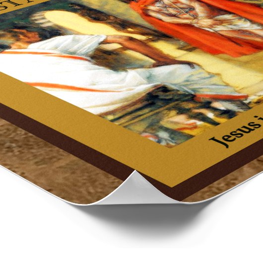 Jezus is veroordeeld tot de doodstraf in het Poste Poster (Hoek)