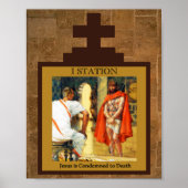 Jezus is veroordeeld tot de doodstraf in het Poste Poster (Voorkant)