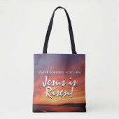 JEZUS IS VERREZEN Christelijke verrijzenis Tote Bag (Voorkant)