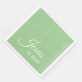 Jezus is verrezen | Elegant groen Christelijk Pase Servet (Hoek)