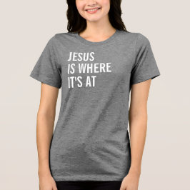 Jezus is waar het om draait Tri-Blend shirt