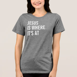 Jezus is waar het om draait Tri-Blend shirt